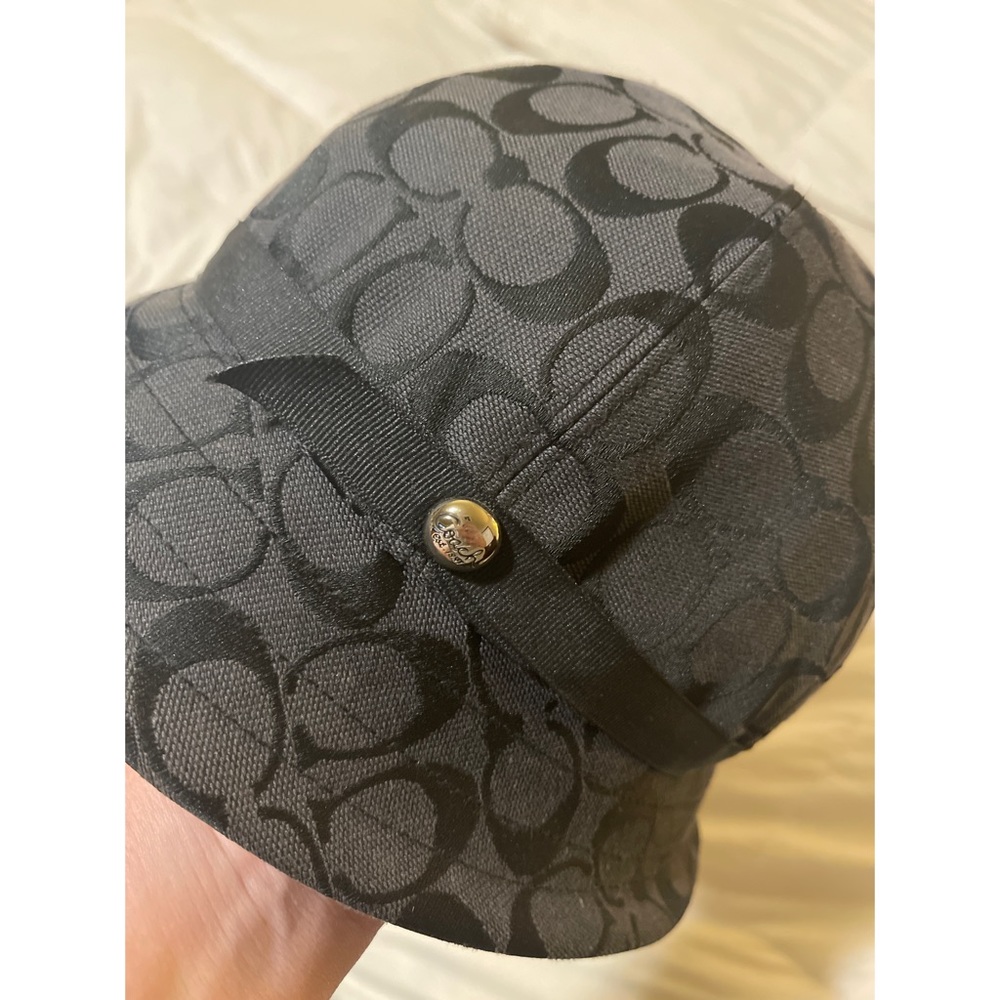Coach Black Bucket Signature Hat - Ladies Authentic M/L